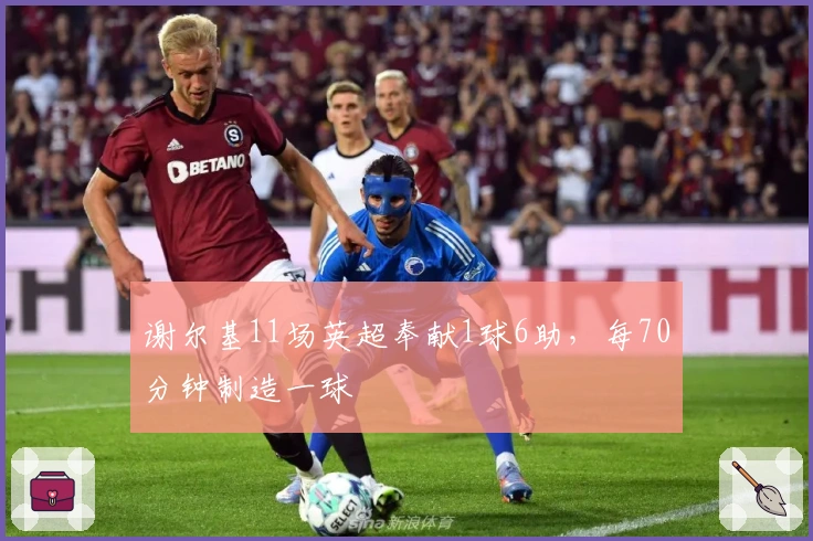 谢尔基11场英超奉献1球6助，每70分钟制造一球
